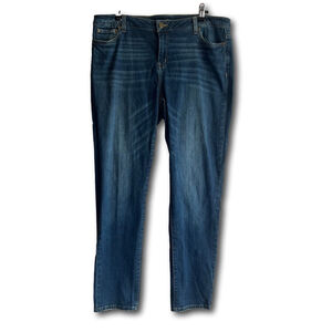 Michael Kors Women’s Jeans Size 14W Med Blue Denim Stretch Straight Leg Classic